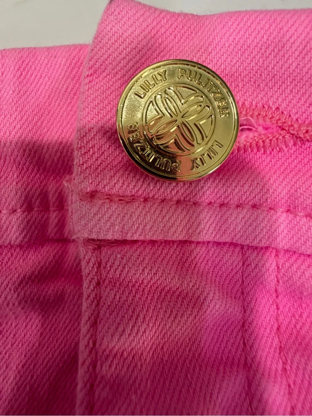 Lilly Pulitzer Colette Pink Denim Skort Skirt Size 10